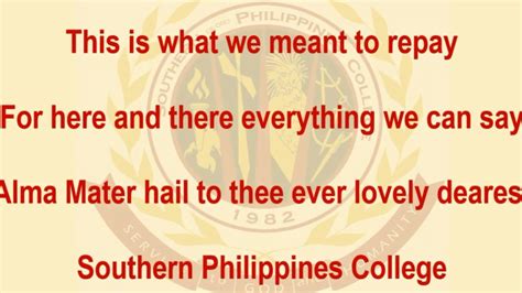 SPC HYMN (ALMA MATER SONG) .